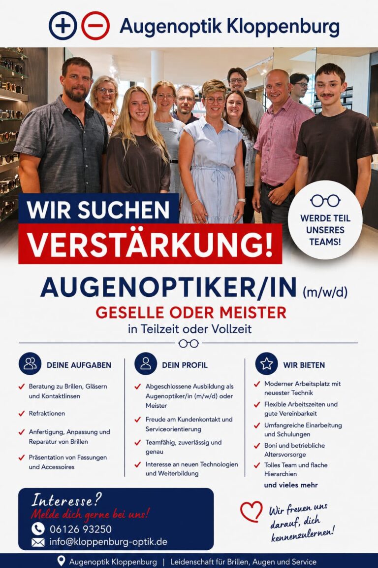 Augenoptik Kloppenburg Jobangebot